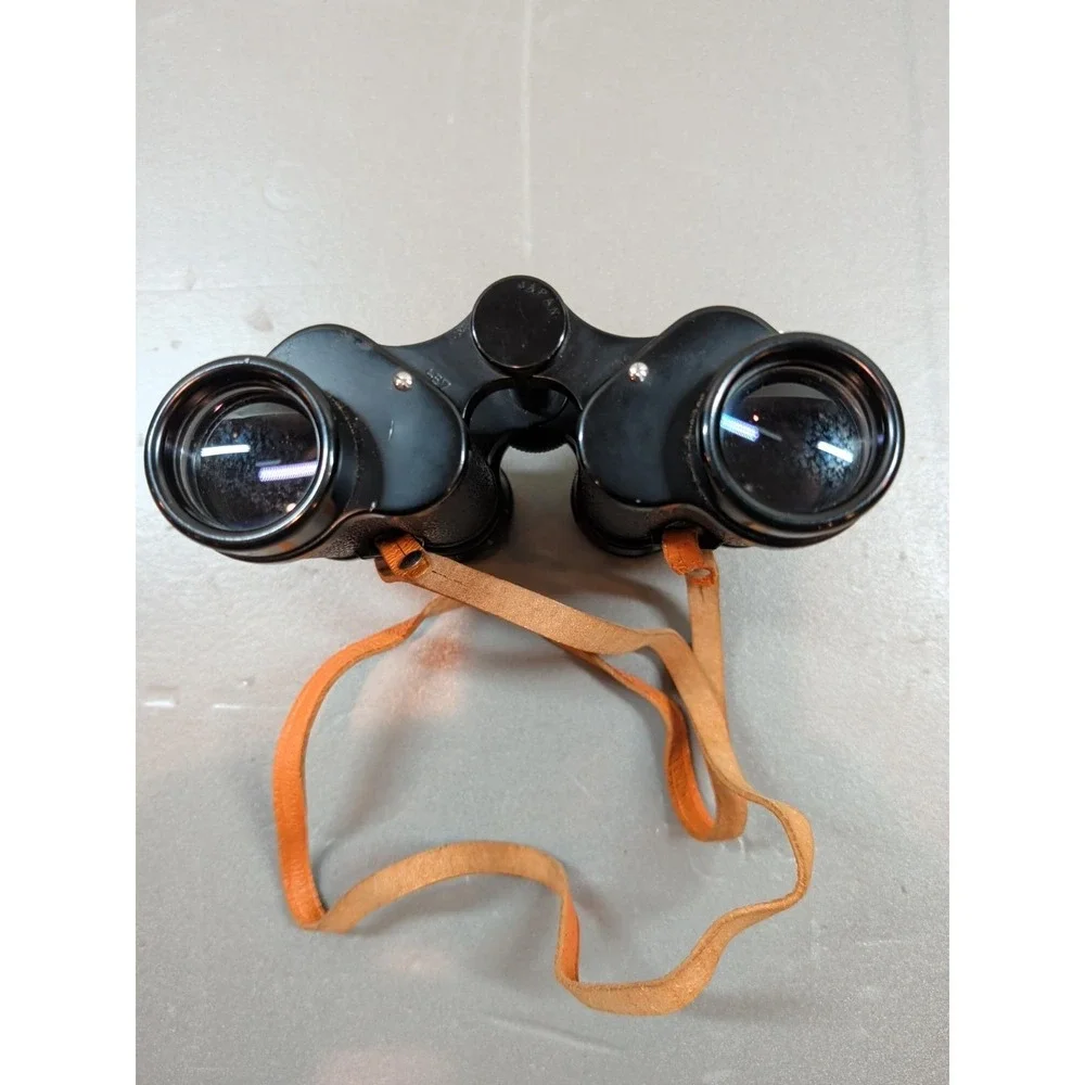 Vintage Daylite 6x30 Binoculars Tan Leather Case and Strap Mid-Century Japan